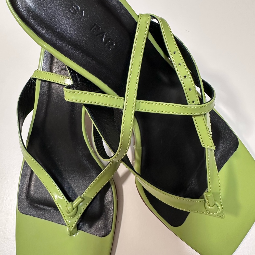 BY FAR Olive Green Strappy Sandals - Picture 3 of 5